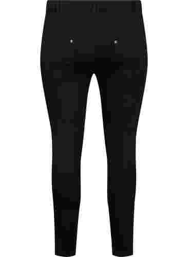 Cropped Amy jeans med glidelås, Black denim, Packshot image number 1