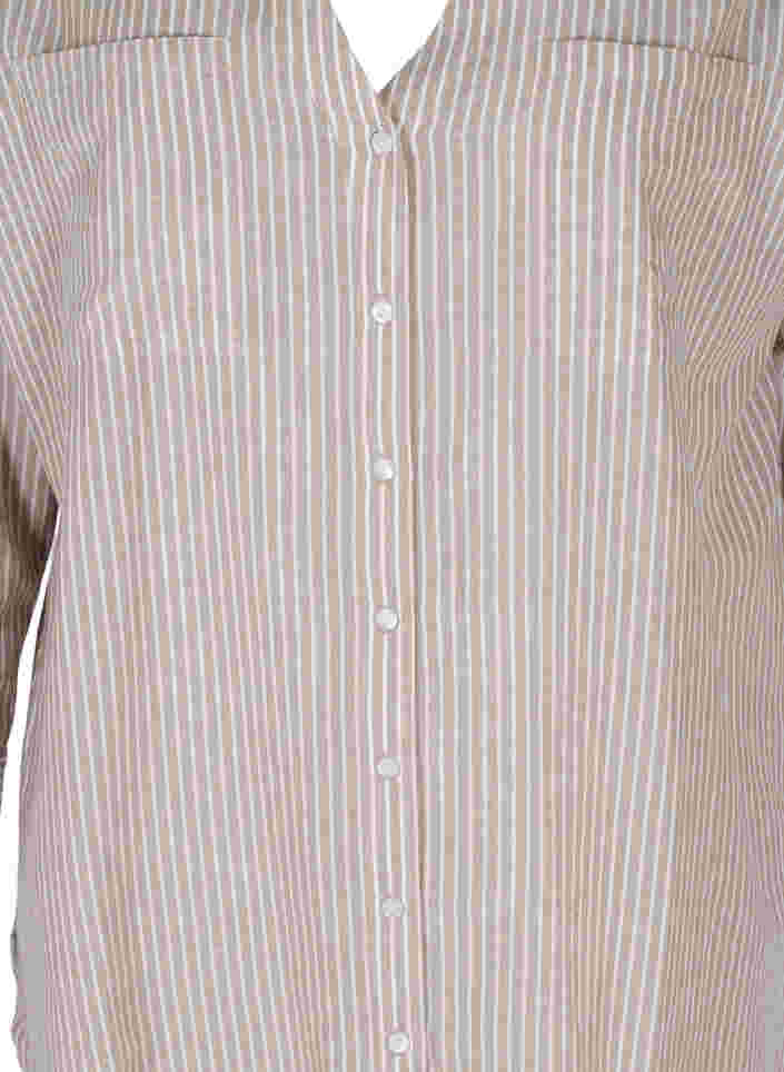 Stripete skjorte i 100% bomull, Quail Stripe, Packshot image number 2