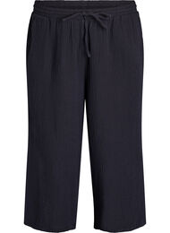 Culottebukse med h&oslash;y midje, Svart