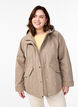 Kort v&aring;rjakke med avtagbar hette, Beige, Model image number 0