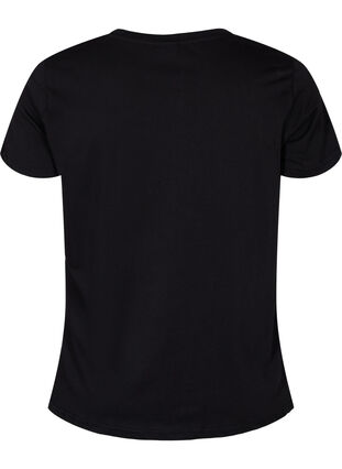 T-skjorte til trening med trykk, Black A.C.T.V, Packshot image number 1