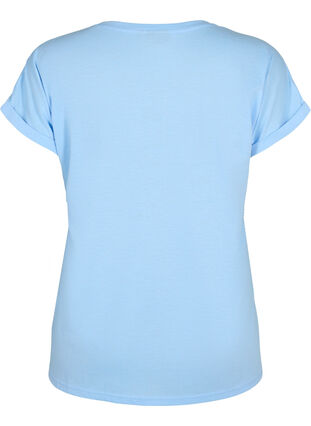 Kortermet T-skjorte i bomullsblanding, Serenity, Packshot image number 1