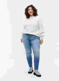 Emily jeans med slim fit og normal høyde i livet, Blue denim, Model