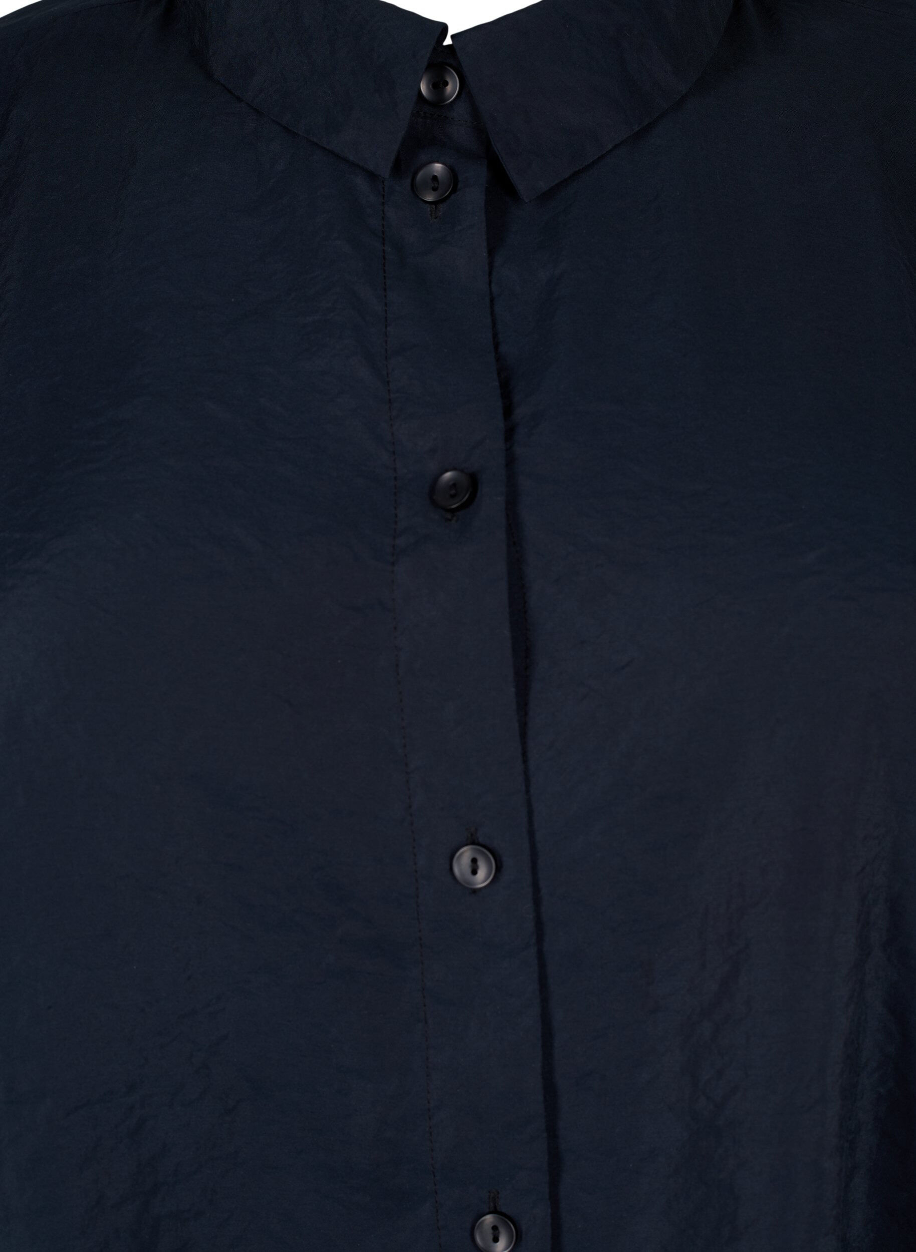 Zizzi Langermet skjorte i Tencel &trade; Modal, Black, Packshot image number 2