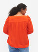 Langermet bluse med frynsete detaljer, Orange.com, Model image number 1