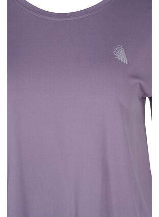 Ensfarget t-skjorte til trening, Purple Sage, Packshot image number 2