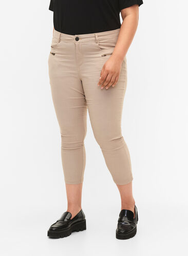 Tettsittende knickers i viskosemiks, Pure Cashmere, Model image number 2