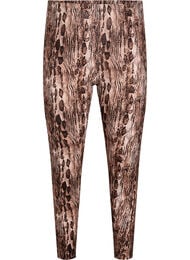 Viskoseleggings med sebratrykk, Snake