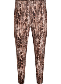 Viskose leggings med print, Brun Viskose leggings med print