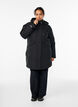 Vannavst&oslash;tende parka med hette og funksjonelle detaljer, Svart, Model image number 1