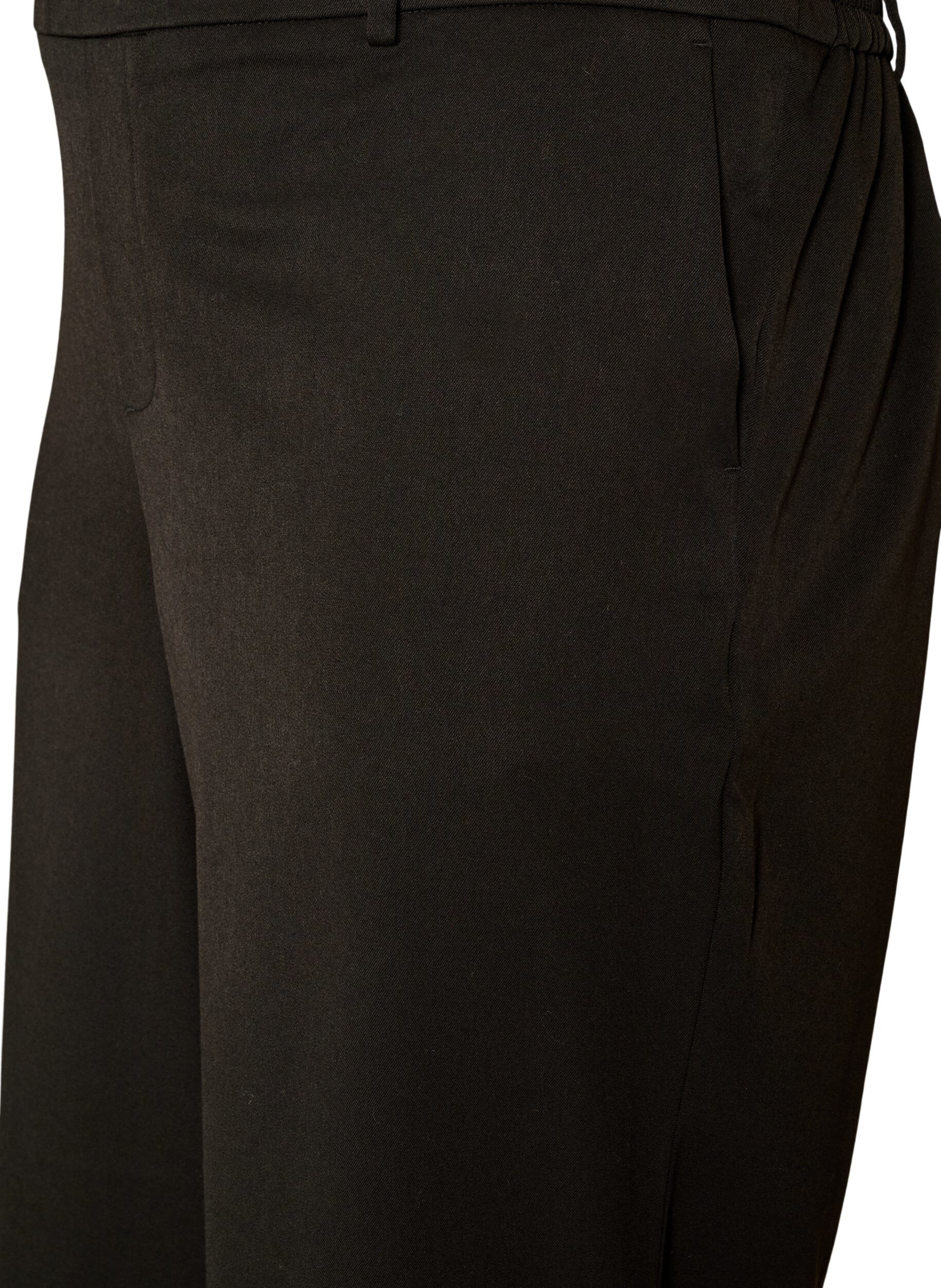 ZizziDressbukse med h&oslash;y midje og straight fit, Svart, Packshot image number 2