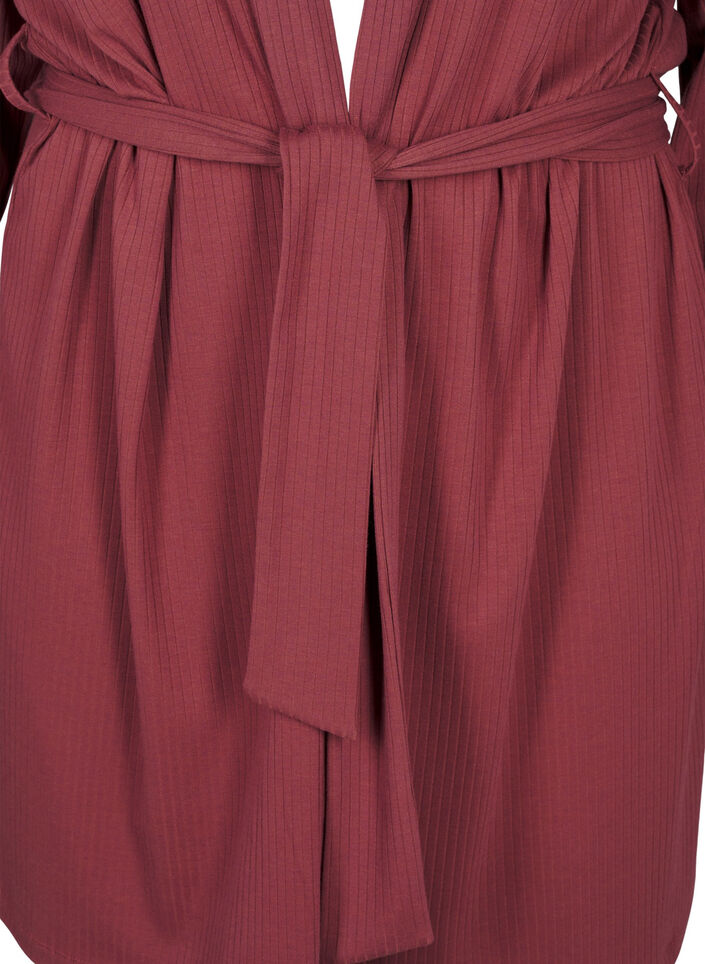 Morgenkåpe med knytebelte, Rose Brown, Packshot image number 2