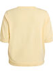 Finstrikket bluse med korte ermer, Gul, Packshot image number 1