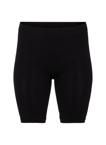 Sømløse sykkelshorts, Black, Packshot image number 0