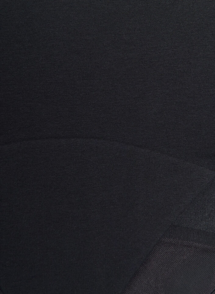 Menstruasjonstruser i bomull med h&oslash;y midje, Svart, Packshot image number 2