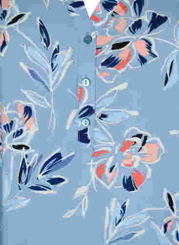 Blomstrete tunika med 3/4-ermer, Outline Flower, Packshot image number 2