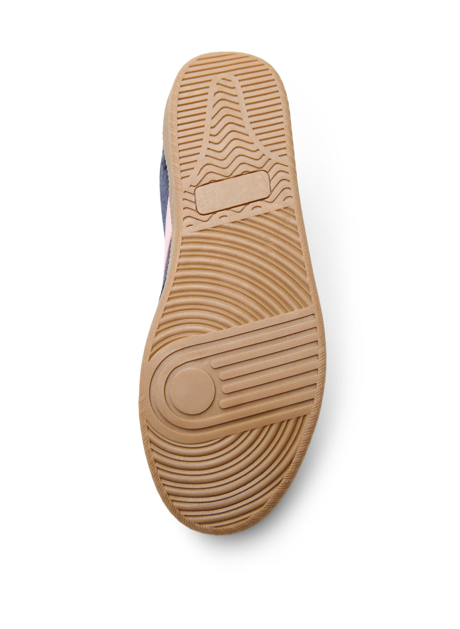 Zizzi Imiterte semsket skinnsneakers, Bl&aring;, Packshot image number 4