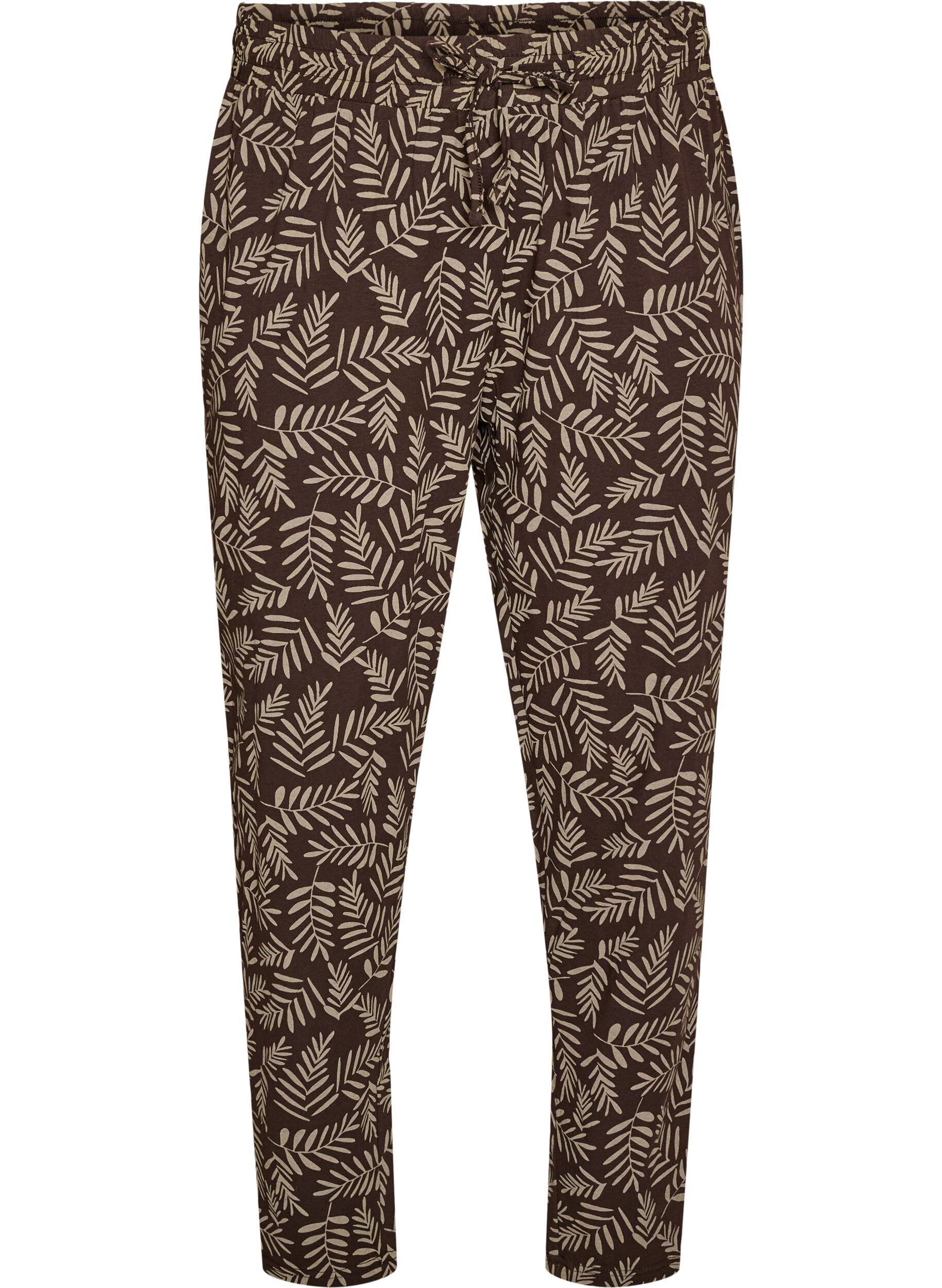 Bomulls pyjamasbukser med trykk