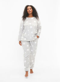 Myke bukser med stjernetrykk, Grey Star, Model