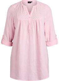 Bomullsmuslin tunika med broderie anglaise, Rosa