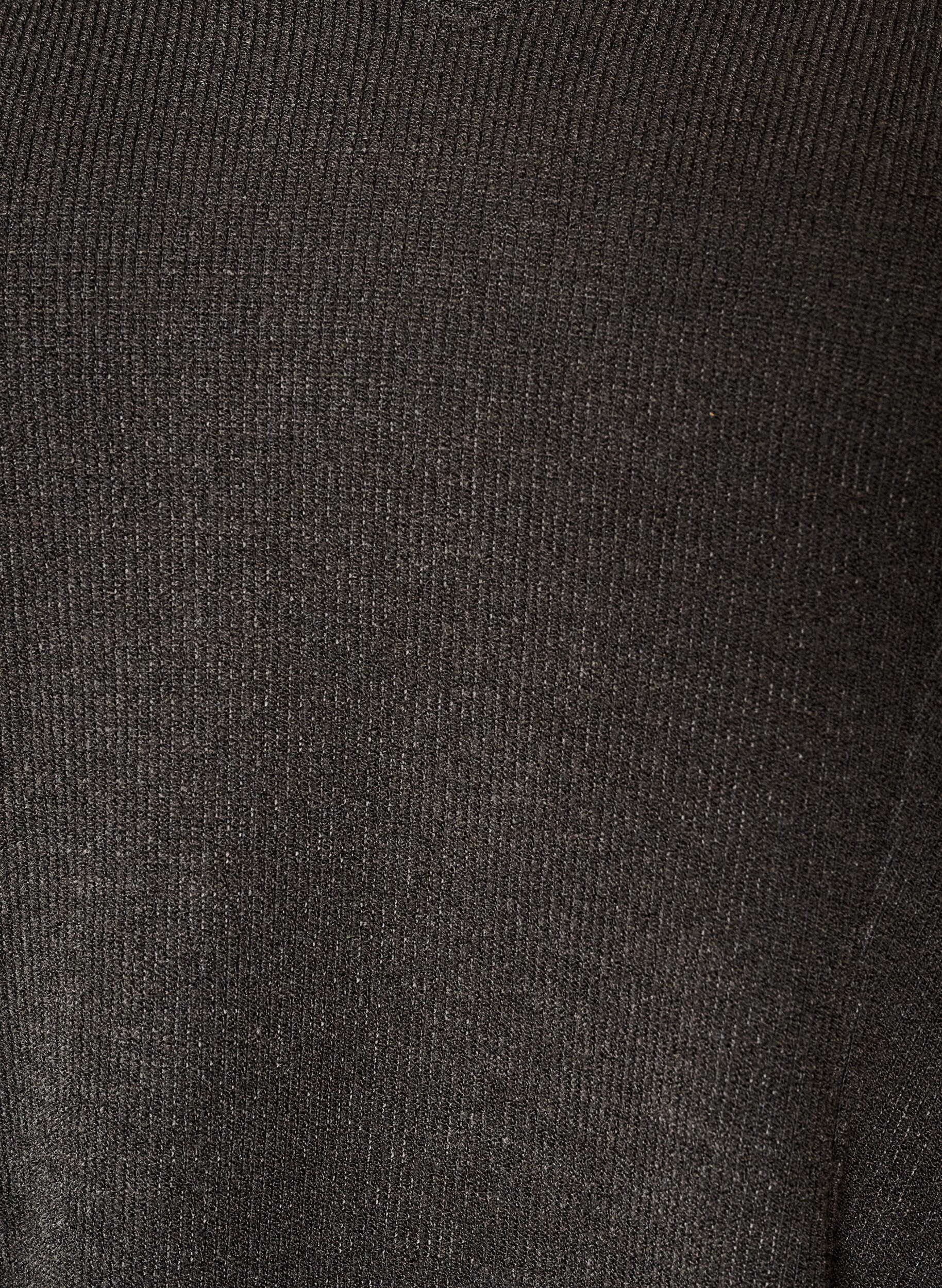 ZizziJersey bluse med ribbet tekstur og A-linje passform, Svart, Packshot image number 2