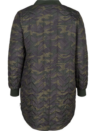Quiltet jakke med mønster og knappelukking, Camou as sample, Packshot image number 1