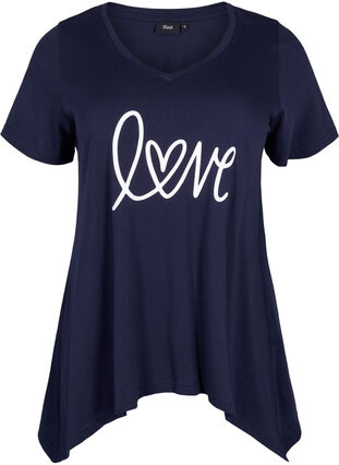 T-skjorte av bomull med korte ermer, Night Sky LOVE, Packshot image number 0