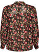 Bluse med heldekkende trykk og kort knappestolpe, Rosa, Packshot image number 1
