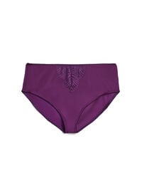 Truse truser i microfibre med blondedetaljer, Mørk Bordeaux Truse truser i microfibre med blondedetaljer