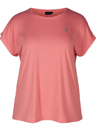Ensfarget t-skjorte til trening, Pink icing, Packshot image number 0