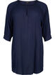Tunika i viskose med 3/4-ermer, Blå, Packshot image number 0
