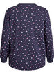 Nattbluse med et trykk, Bl&aring;, Packshot image number 1