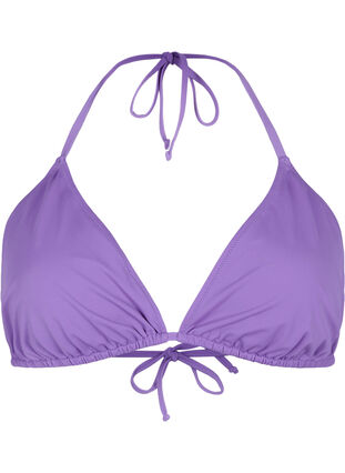 Ensfarget trekantet bikinitopp, Royal Lilac, Packshot image number 0