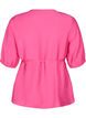 wrap Bluse i viskose med 1/2 ermer, Beetroot Purple, Packshot image number 1