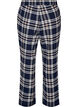 Rutete bomulls pyjamasbukser, Bl&aring;, Packshot image number 1