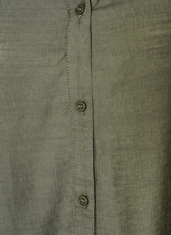 Viskoseskjorte med broderte ermer, Gr&oslash;nn, Packshot image number 2