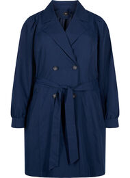 Trenchcoat med belte og lommer, Navy Blazer