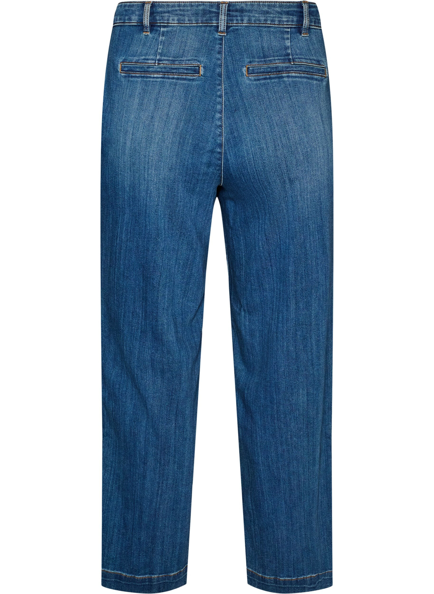 ZizziWide fit Myra jeans med h&oslash;y midje, Bl&aring;, Packshot image number 1