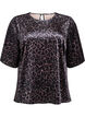 Kortermet velour topp, Brun, Packshot image number 0