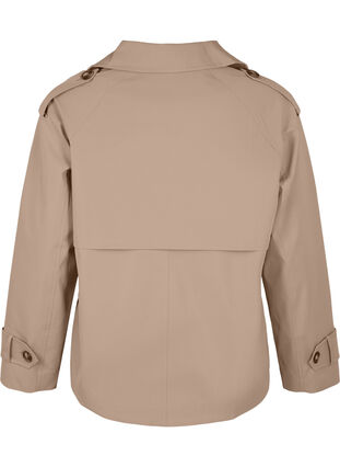 Zizzi Kort trenchcoat med klassiske detaljer, Desert Taupe, Packshot image number 1