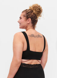 Sømløs BH med V-hals, Black, Model