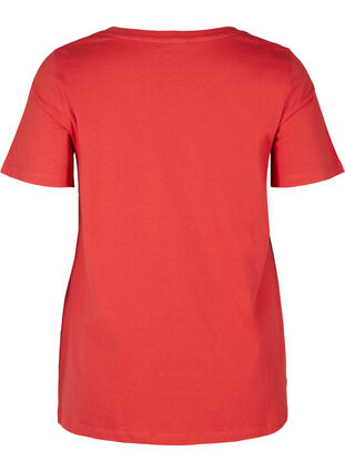 T-skjorte med julemotiv i bomull, Tango Red Merry, Packshot image number 1