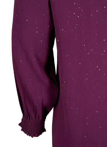 FLASH - langermet kjole med glitter, Purple w. Silver, Packshot image number 3