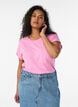 Kortermet T-skjorte i bomullsblanding, Rosa, Model image number 0