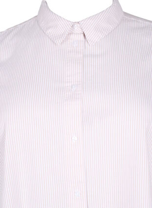 Langermet bomullsskjorte, White Taupe Stripe, Packshot image number 2