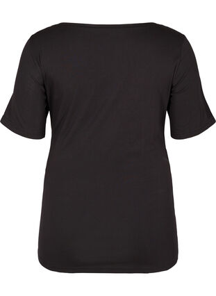 T-skjorte til gravide i bomull, Black, Packshot image number 1