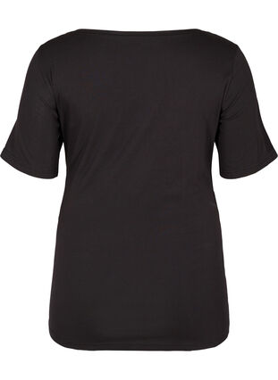 T-skjorte til gravide i bomull, Black, Packshot image number 1