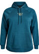 Hettegenser med brodert motiv foran, Gr&oslash;nn, Packshot image number 0