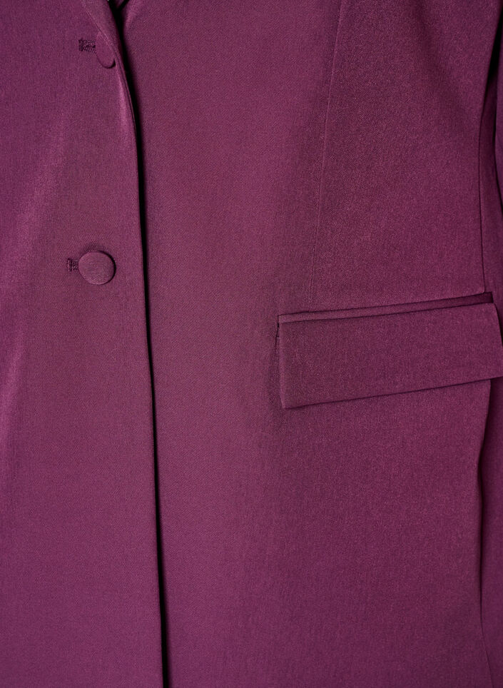 Klassisk blazer med knappelukking, Lilla, Packshot image number 2
