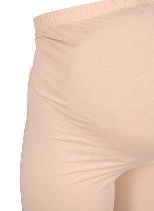 Zizzi Tettsittende gravidshorts i bomull, Beige, Packshot image number 2
